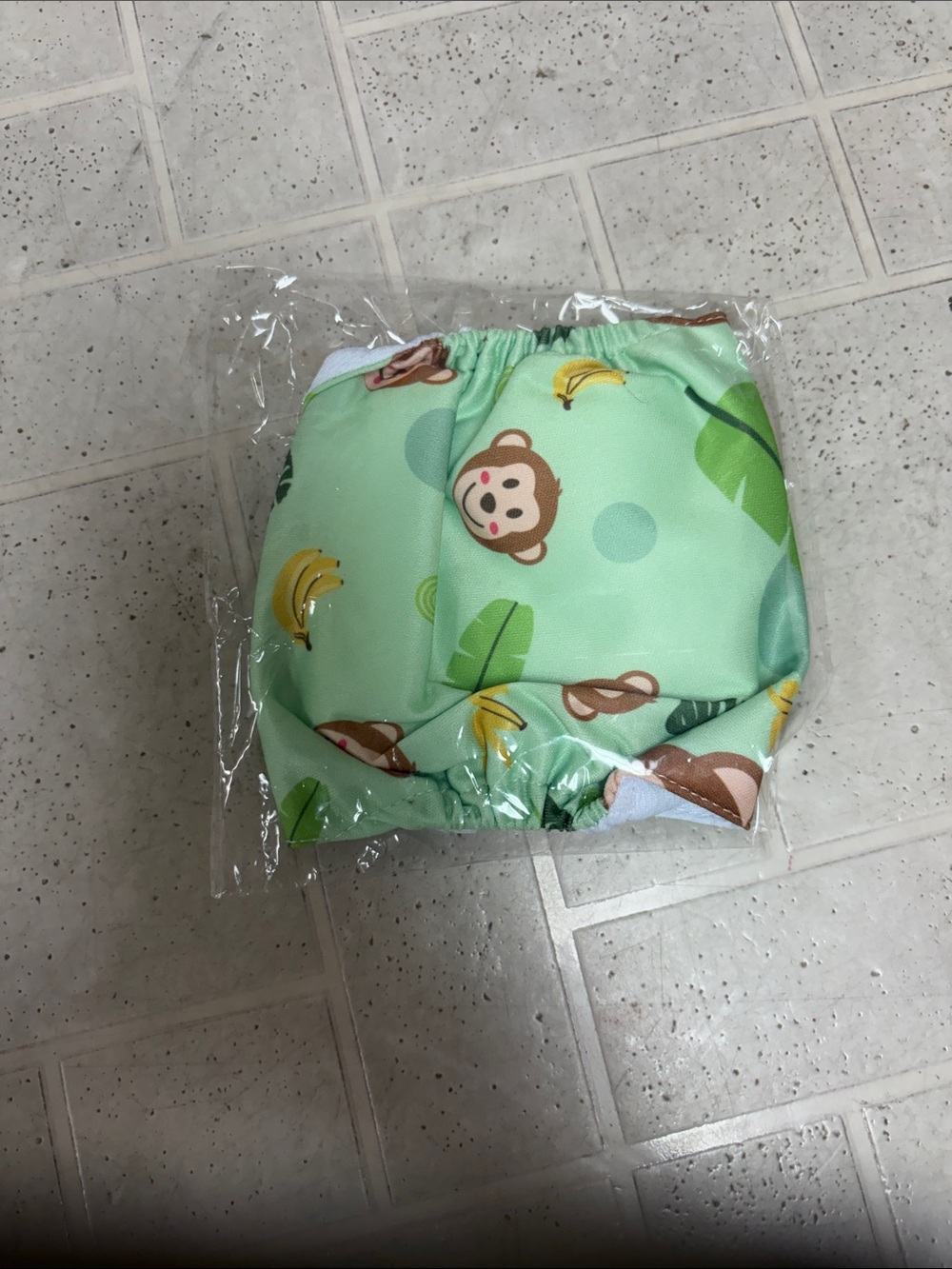 Puppy Band - Mint Green Monkey Print